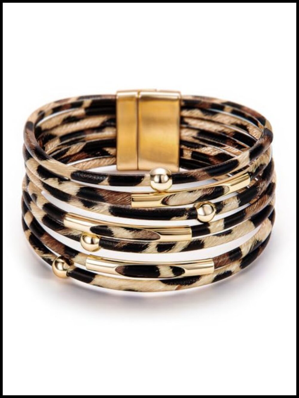 Boho Western Wrap Leather Cuff Bracelet Women Layered Jewelry